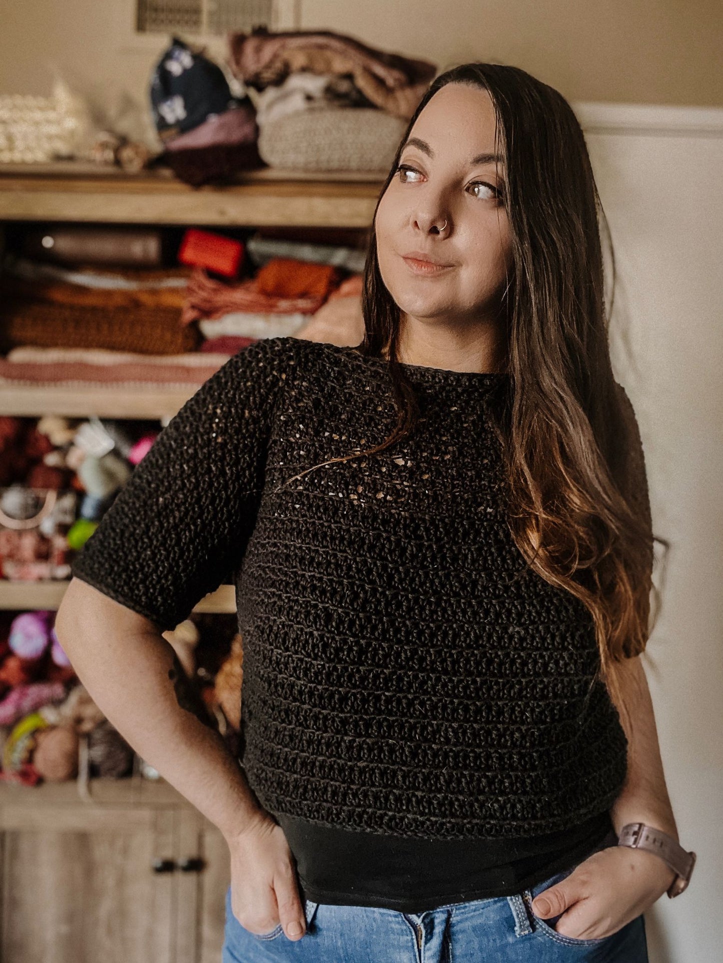Rhea Raglan Sweater - Crochet Pattern